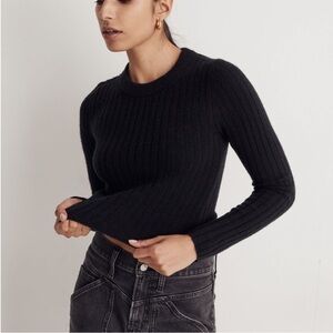 Madewell Readfield Pullover Sweater Black Size Small